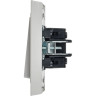 Выключатель 2-клавишный IEK BRITE 10А в сборе ВСР10-2-0-БрБ белый - BR-V20-0-10-K01-F